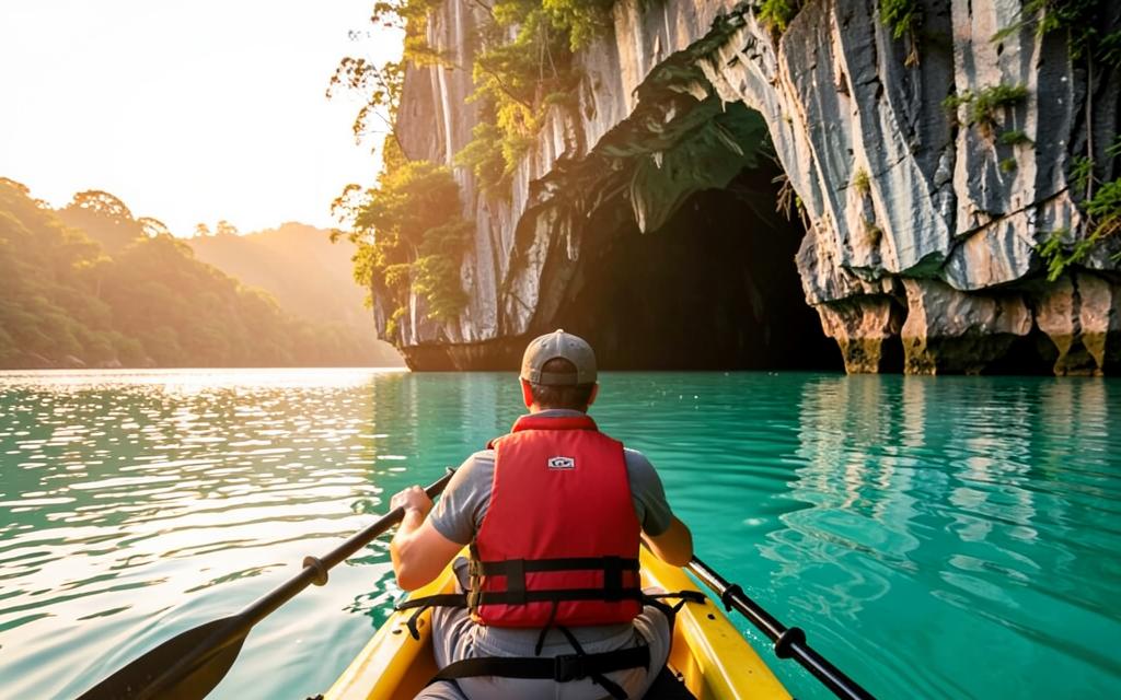 Cave & island kayak day
